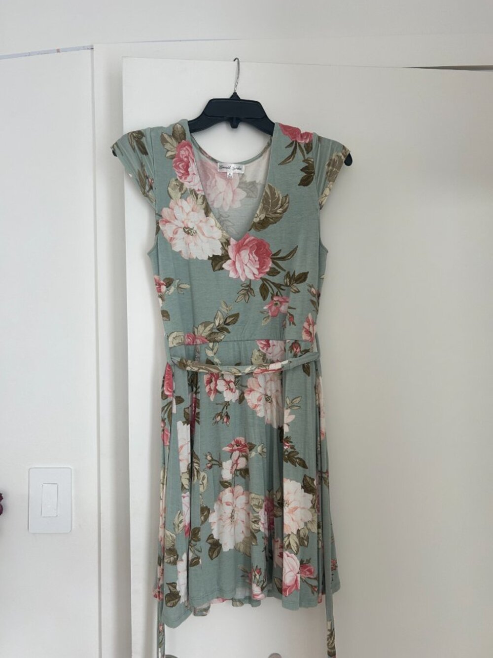 Mint Pink Floral Minidress